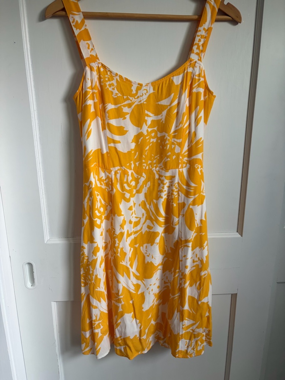 GAP Yellow and White Floral Midi Dress